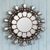 Wood and glass wall accent mirror, 'Silver Rays' - Hand Crafted Silver Wall Mirror thumbail