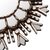 Wood and glass wall accent mirror, 'Silver Rays' - Hand Crafted Silver Wall Mirror (image 2b) thumbail