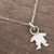 Sterling silver pendant necklace, 'Beautiful Boy' - Boy Pendant Necklace in Sterling Silver (image 2b) thumbail