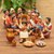 Ceramic tableau, 'Loaves and Fishes' (12 pieces) - Handmade Ceramic Christian Themed Tableau (12 Pieces) thumbail