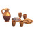 Ceramic tableau, 'Loaves and Fishes' (12 pieces) - Handmade Ceramic Christian Themed Tableau (12 Pieces) (image 2g) thumbail