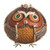 Sterling silver accented gourd figurine, 'Owl Traumatologist' - Dried Gourd Doctor Figurine (image 2a) thumbail