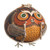Sterling silver accented gourd figurine, 'Owl Traumatologist' - Dried Gourd Doctor Figurine (image 2c) thumbail