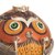 Sterling silver accented gourd figurine, 'Owl Traumatologist' - Dried Gourd Doctor Figurine (image 2e) thumbail