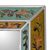 Reverse-painted glass wall mirror, 'In the Garden' - Mint and Antique Gold Wall Mirror (image 2c) thumbail