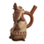 Ceramic vessel, 'Royal Moche Warrior' - Peru Archaeology Clay Moche Soldier Replica Vessel (image 2d) thumbail