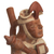 Ceramic vessel, 'Royal Moche Warrior' - Peru Archaeology Clay Moche Soldier Replica Vessel (image 2f) thumbail