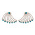 Chrysocolla drop earrings, 'Peacock Tail' - 950 Silver Earrings with Chrysocolla (image 2a) thumbail