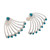 Chrysocolla drop earrings, 'Peacock Tail' - 950 Silver Earrings with Chrysocolla (image 2c) thumbail