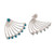 Chrysocolla drop earrings, 'Peacock Tail' - 950 Silver Earrings with Chrysocolla (image 2d) thumbail