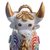 Ceramic sculpture, 'Big Pucará Bull in White' - White Floral Bull Sculpture (image 2d) thumbail