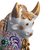 Ceramic sculpture, 'Big Pucará Bull in White' - White Floral Bull Sculpture (image 2e) thumbail