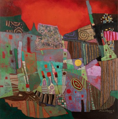 'Sanctuary' - Abstract Mixed-Media Painting