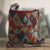 Alpaca blend shoulder bag, 'Cheerful Dove' - Organic Handwoven Knotted Alpaca Blend Morral Shoulder Bag thumbail