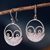 Sterling silver dangle earrings, 'Midnight in the City' - Contemporary Sterling Silver Earrings thumbail