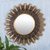 Reverse-painted glass wall mirror, 'San Juan Sunflower' - Wall Mirror with Reverse-Painted Glass thumbail