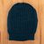 100% baby alpaca hat, 'Teal Twist' - Knit Baby Alpaca Hat in Teal thumbail