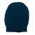 100% baby alpaca hat, 'Teal Twist' - Knit Baby Alpaca Hat in Teal (image 2a) thumbail