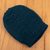 100% baby alpaca hat, 'Teal Twist' - Knit Baby Alpaca Hat in Teal (image 2b) thumbail