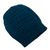 100% baby alpaca hat, 'Teal Twist' - Knit Baby Alpaca Hat in Teal (image 2c) thumbail