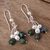 Azure-malachite dangle earrings, 'Azure Cascade' - Handmade Azure-Malachite Earrings (image 2b) thumbail