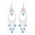 Quartz chandelier earrings, 'Belle of the Ball' - Blue Quartz Chandelier Earrings thumbail