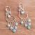 Quartz chandelier earrings, 'Belle of the Ball' - Blue Quartz Chandelier Earrings (image 2b) thumbail