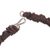Sterling silver macrame pendant bracelet, 'Kusikuy Cat' - Macrame Bracelet with Sterling Pendant (image 2d) thumbail