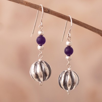 Amethyst dangle earrings, Purple Please