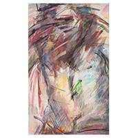 'Male Torso' - Signed Abstract Expressionist Painting