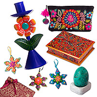 Curated gift box, 'Peruvian Artisan Sampler' - Peruvian Artisan Sampler Curated Gift Box