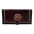 Leather wallet, 'Cusco Sun' - Brown Leather Wallet with Embossed Inca Sun Symbol from Peru thumbail