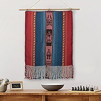 Alpaca blend wall hanging, 'Worldview of Peace' - Handloomed Peruvian Alpaca Blend Wall Hanging