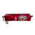 Leather makeup case, 'Floral Red' - Leather Makeup Case with Floral Motif Hand-Painted in Peru (image 2b) thumbail