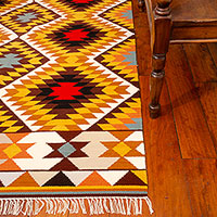 Wool rug Star 4.5x6.5 Peru