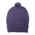 100% alpaca knit hat, 'Purple Braid' - Geometric Soft 100% Alpaca Knit Hat in a Purple Hue (image 2b) thumbail