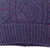 100% alpaca knit hat, 'Purple Braid' - Geometric Soft 100% Alpaca Knit Hat in a Purple Hue (image 2c) thumbail