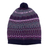 100% alpaca knit hat, 'Geometric Scapes in Purple' - Handcrafted Geometric Patterned Purple 100% Alpaca Knit Hat (image 2c) thumbail