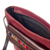 Leather and wool sling bag, 'Route to Adventure' - Burgundy Leather Sling Bag with Hand Loomed Wool Accent (image 2d) thumbail