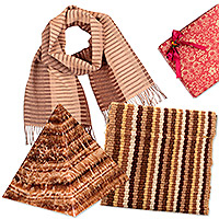 Curated gift set, 'Whispers of the Desert' - Handcrafted Earthy-Toned Curated Gift Set from Peru