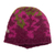Alpaca blend hat, 'Burgundy Andean Mosaics' - Knit Alpaca Blend Hat in Burgundy Pink Green and Yellow Hues (image 2b) thumbail