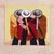 Wool tapestry, 'Quena Flute Players' - Handcrafted Music Themed Wool Tapestry from Peru thumbail