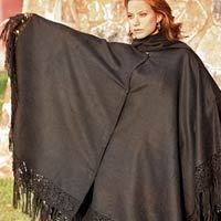 Alpaca blend poncho,