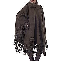 Alpaca blend poncho,