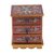 Painted glass jewelry box, 'Autumn Magic' - Glass Jewelry Chest Handpainted Russet Gold (image 2c) thumbail