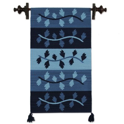Wool tapestry, 'Sea Harvest' - Wool tapestry