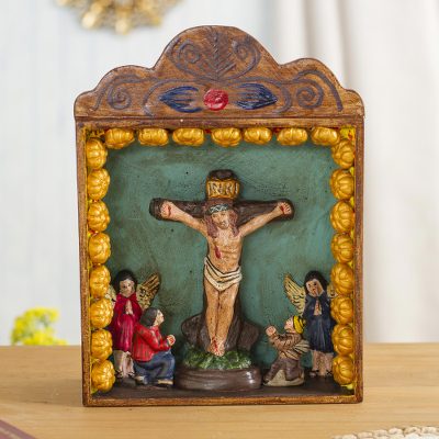 Handmade Peruvian Wood Retablo Folk Art