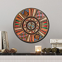 Cuzco plate, 'Inca Star' - Cuzco Ceramic Decorative Plate