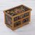 Painted glass chest of drawers, 'Renaissance' - Collectible Reverse Painted Glass Decorative Jewelry Box thumbail