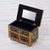 Painted glass chest of drawers, 'Renaissance' - Collectible Reverse Painted Glass Decorative Jewelry Box (image 2b) thumbail